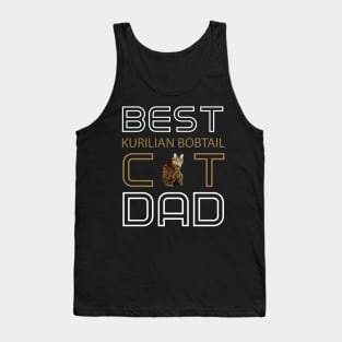 Best Kurilian Bobtail Cat Dad Tank Top